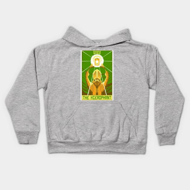 Robo Tarot: The Hierophant Kids Hoodie by PeterTheHague